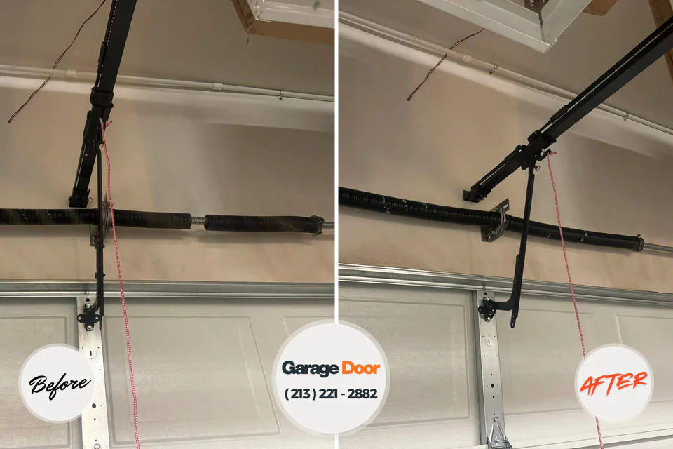 Before and after: garage door repair Centre Hall, PA
